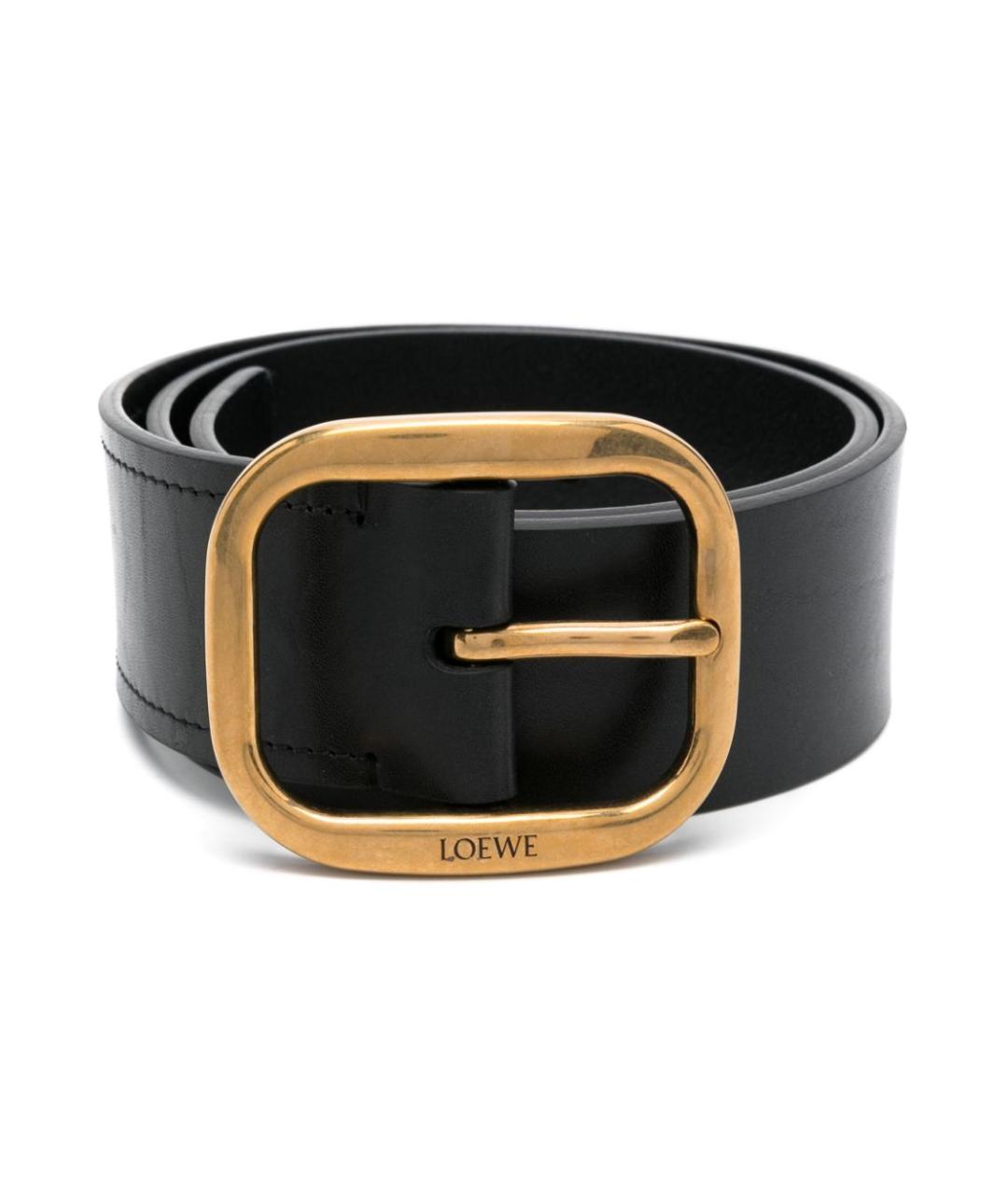 LOEWE Черный кожаный ремень, фото 1