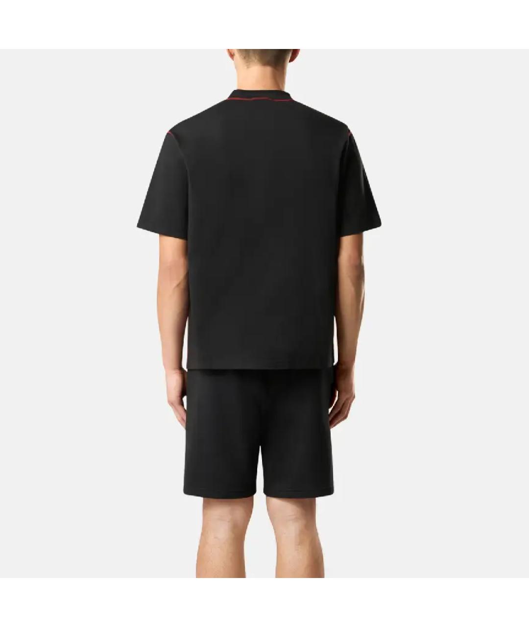 STONE ISLAND Черная хлопковая футболка, фото 4