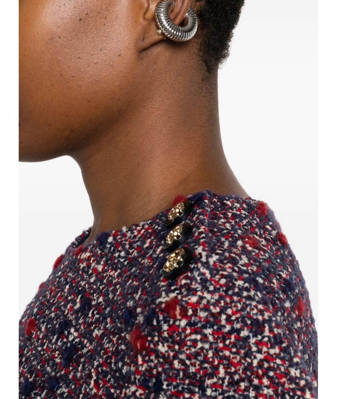 GUCCI Мульти шерстяное повседневное платье, фото 5