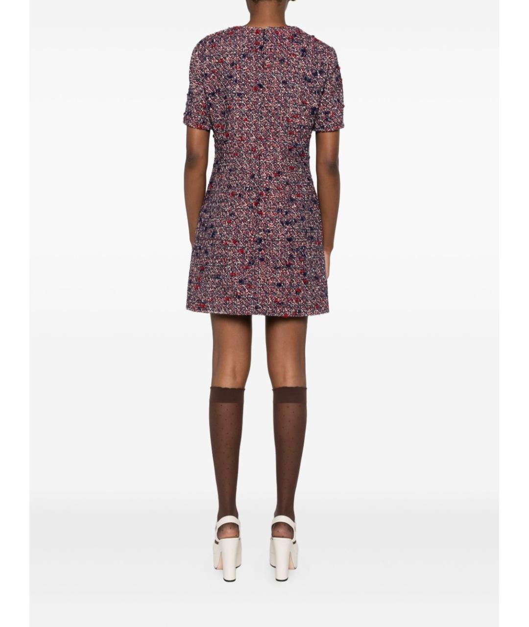 GUCCI Мульти шерстяное повседневное платье, фото 3