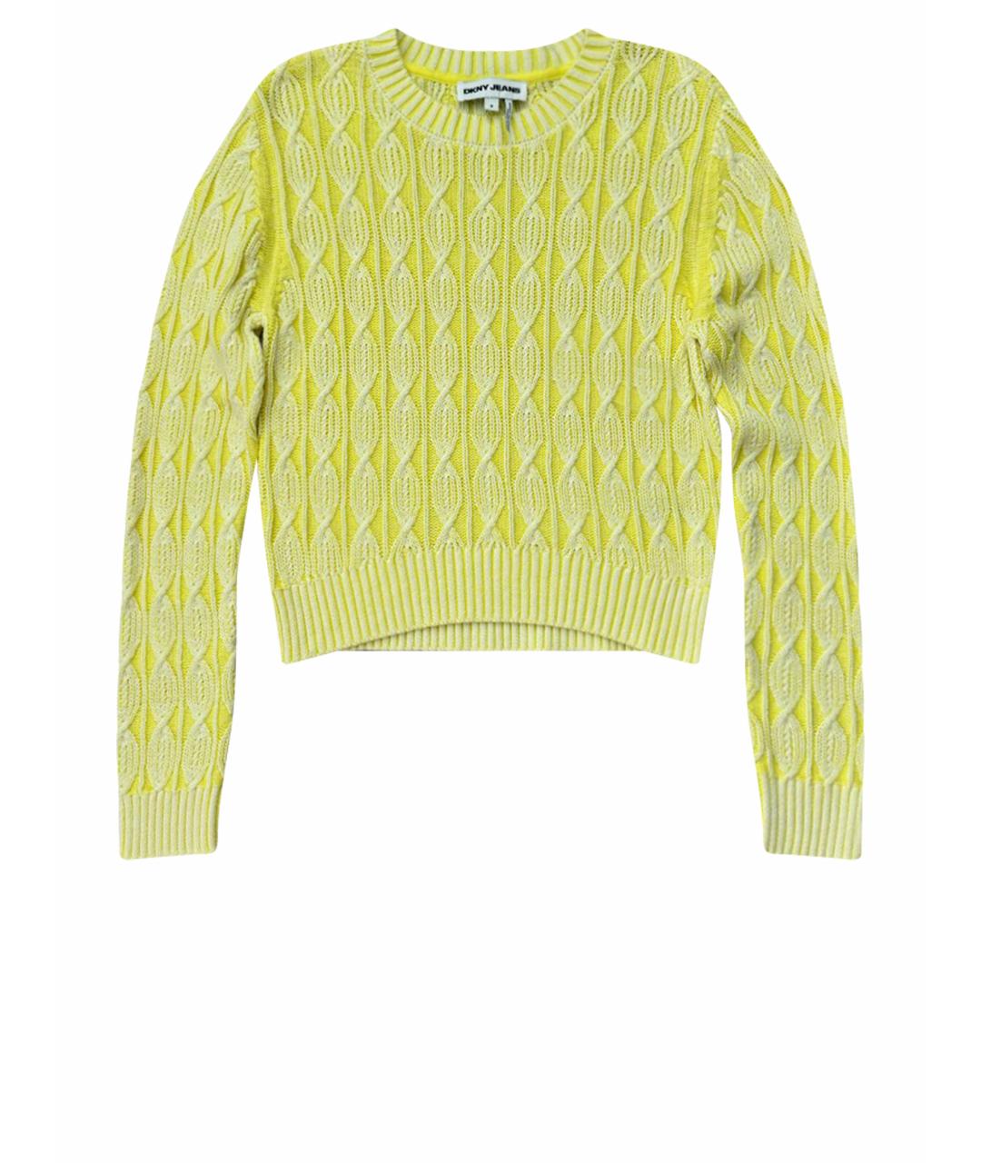 DKNY Желтый хлопковый джемпер / свитер, фото 1