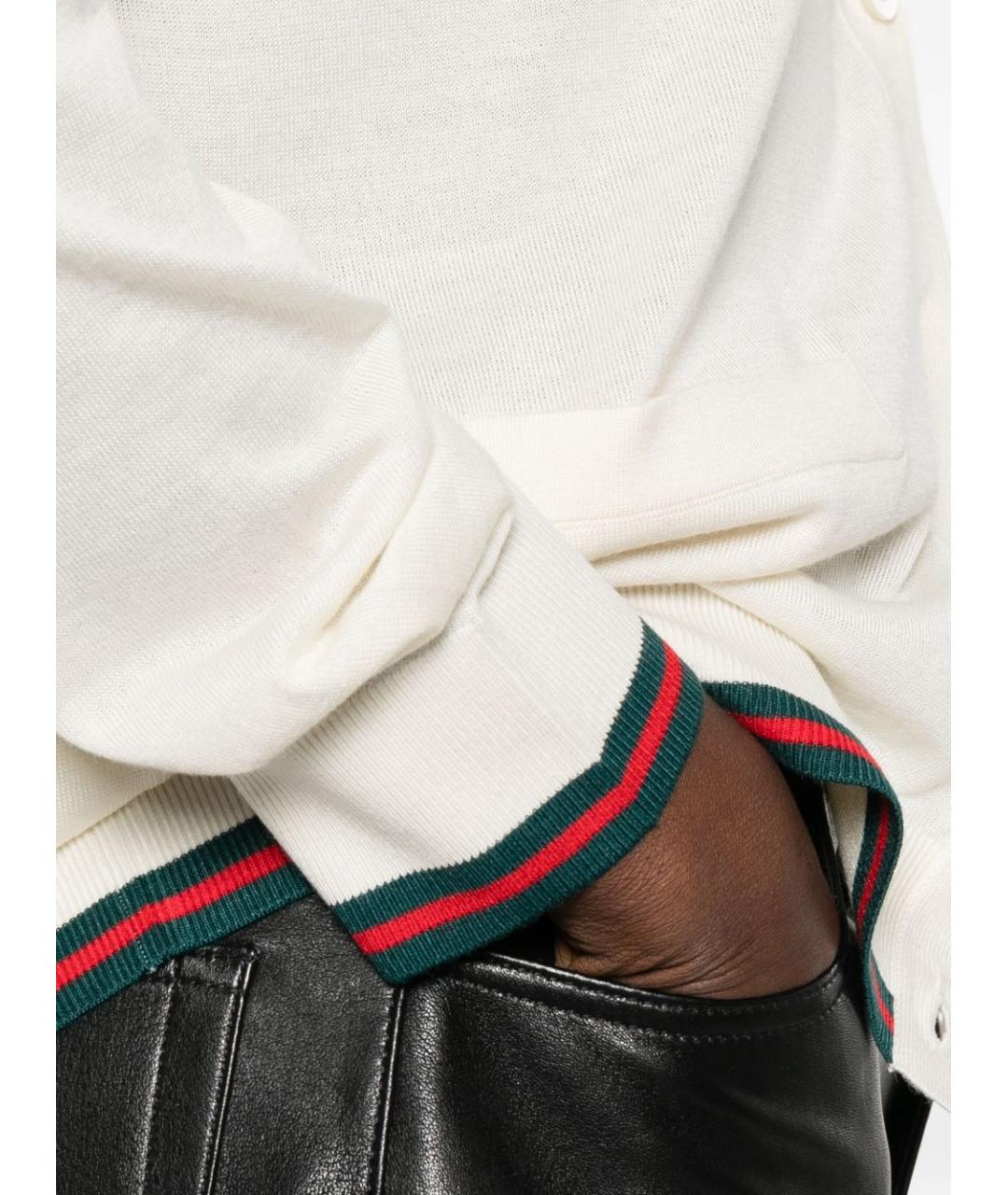 GUCCI Белый кашемировый кардиган, фото 2