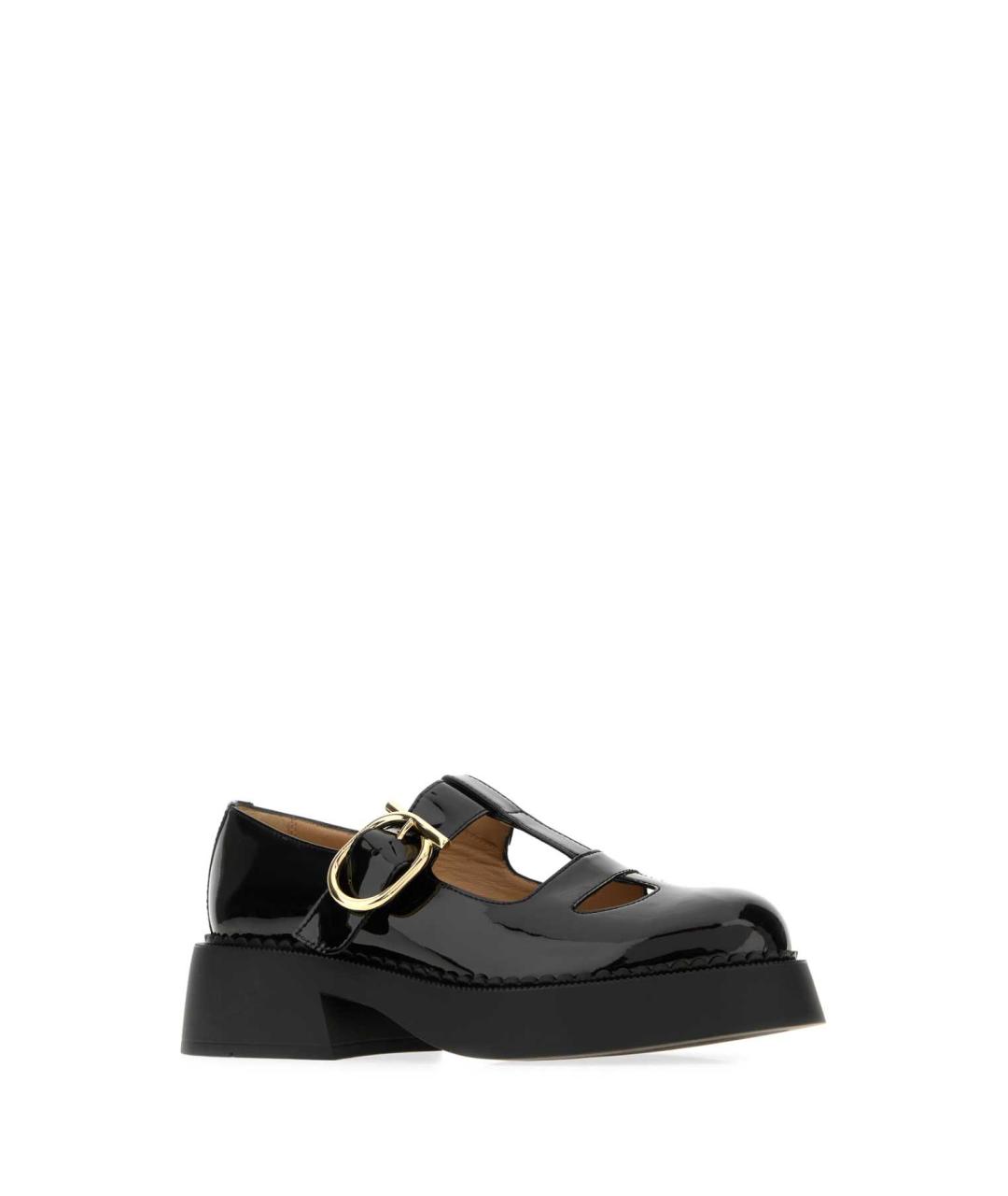 FERRAGAMO Черные кожаные балетки, фото 2