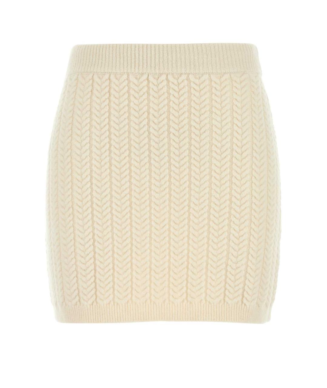 SPORTMAX Голубая шерстяная юбка мини, фото 1