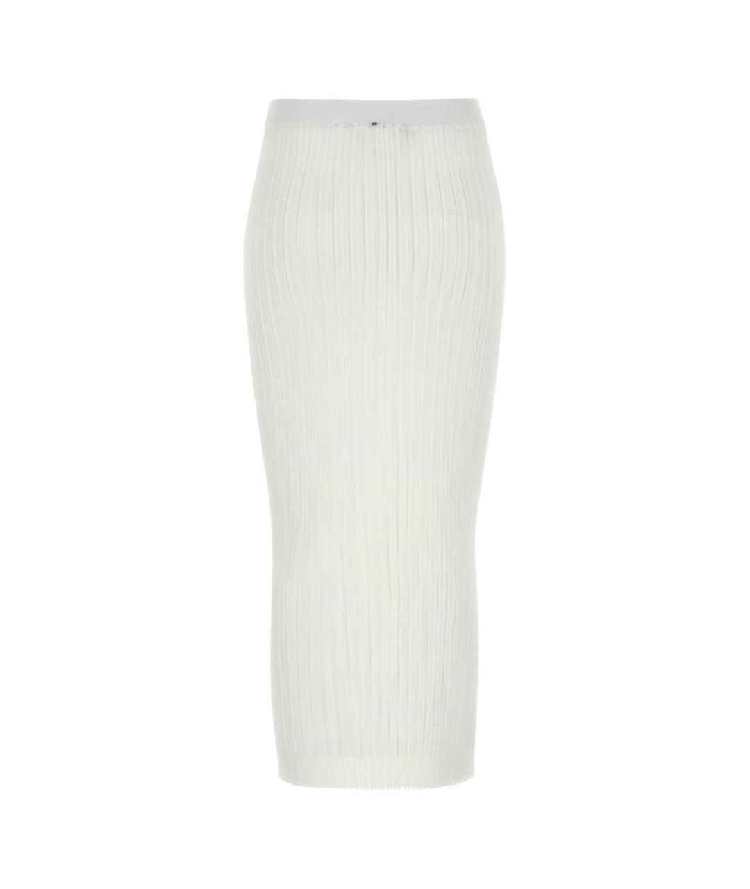 SPORTMAX Белая полиэстеровая юбка миди, фото 2