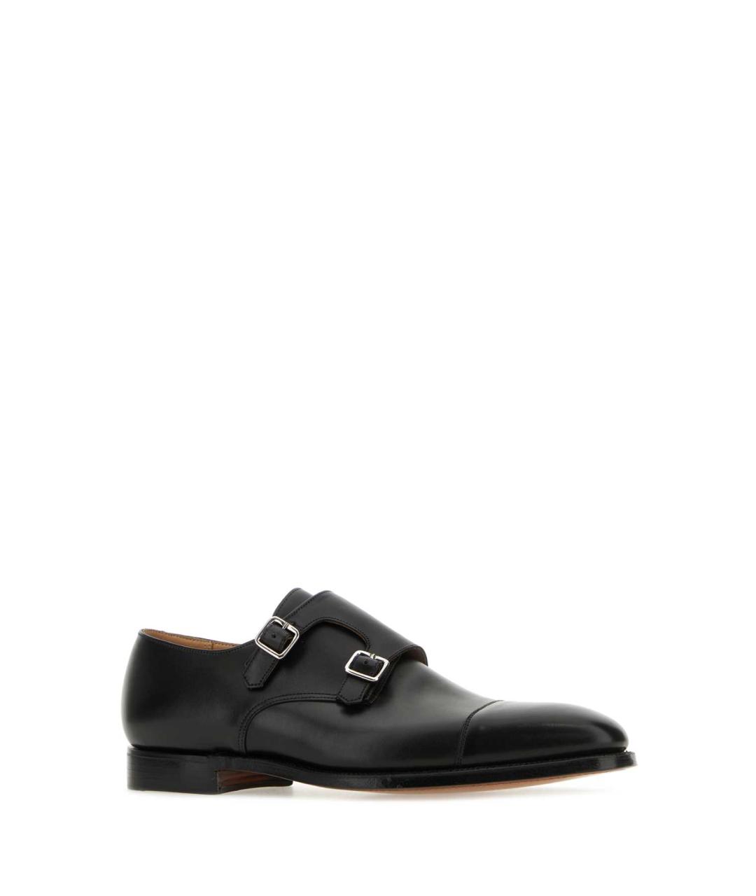 CROCKETT&JONES Черные кожаные низкие ботинки, фото 2