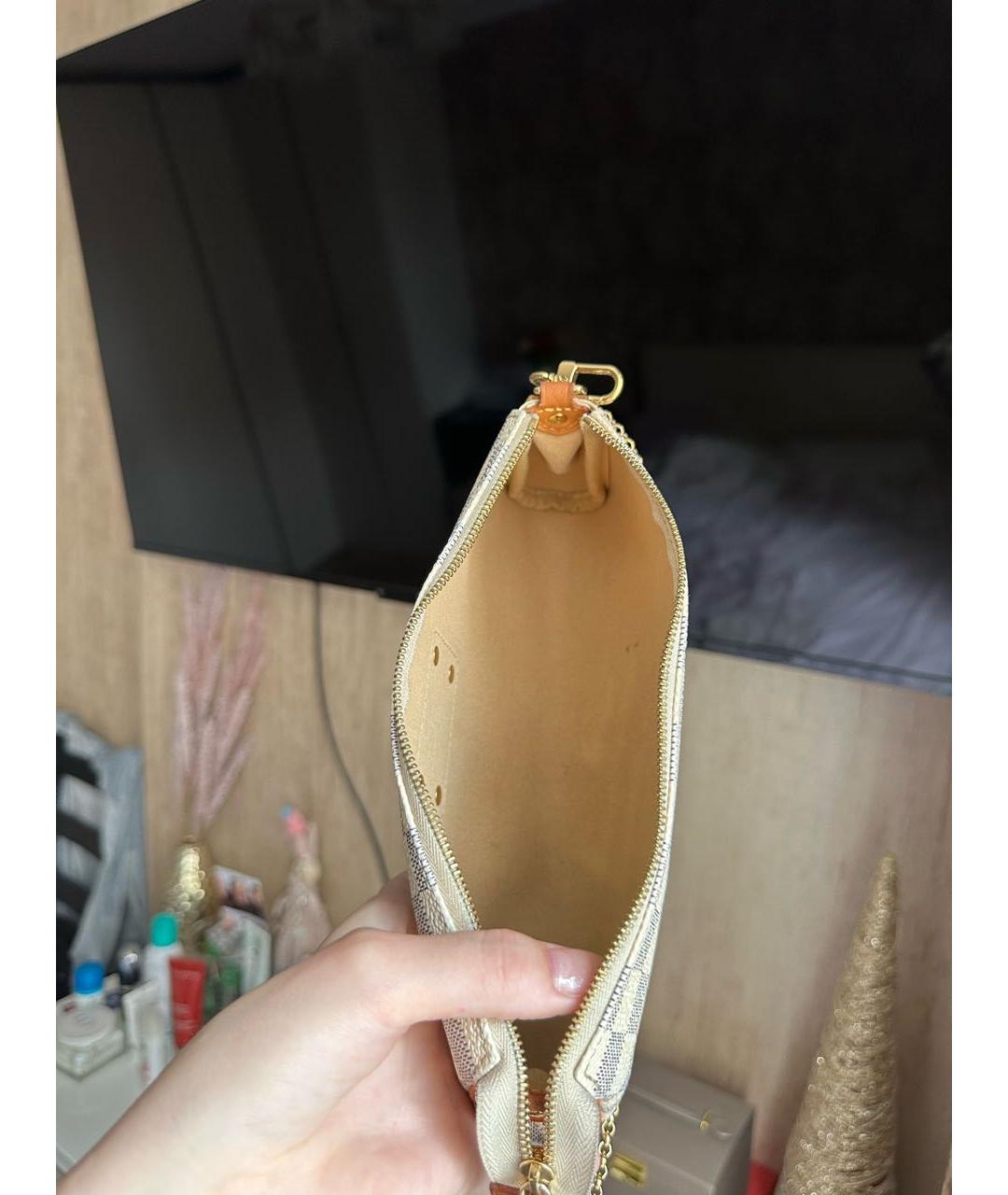 LOUIS VUITTON Белая сумка с короткими ручками, фото 6