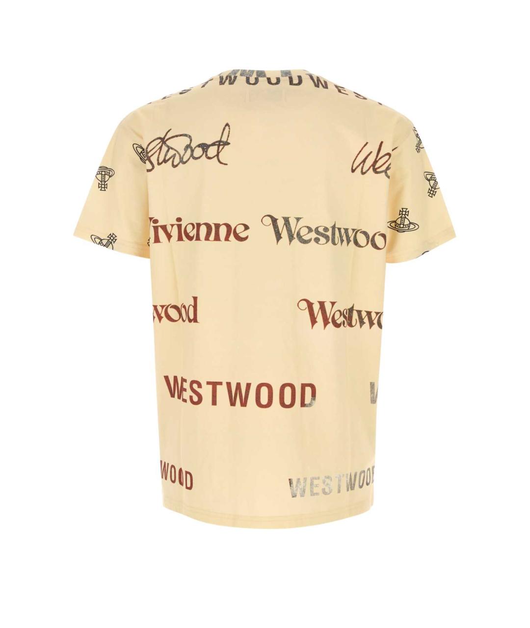 VIVIENNE WESTWOOD Бежевая хлопковая футболка, фото 2