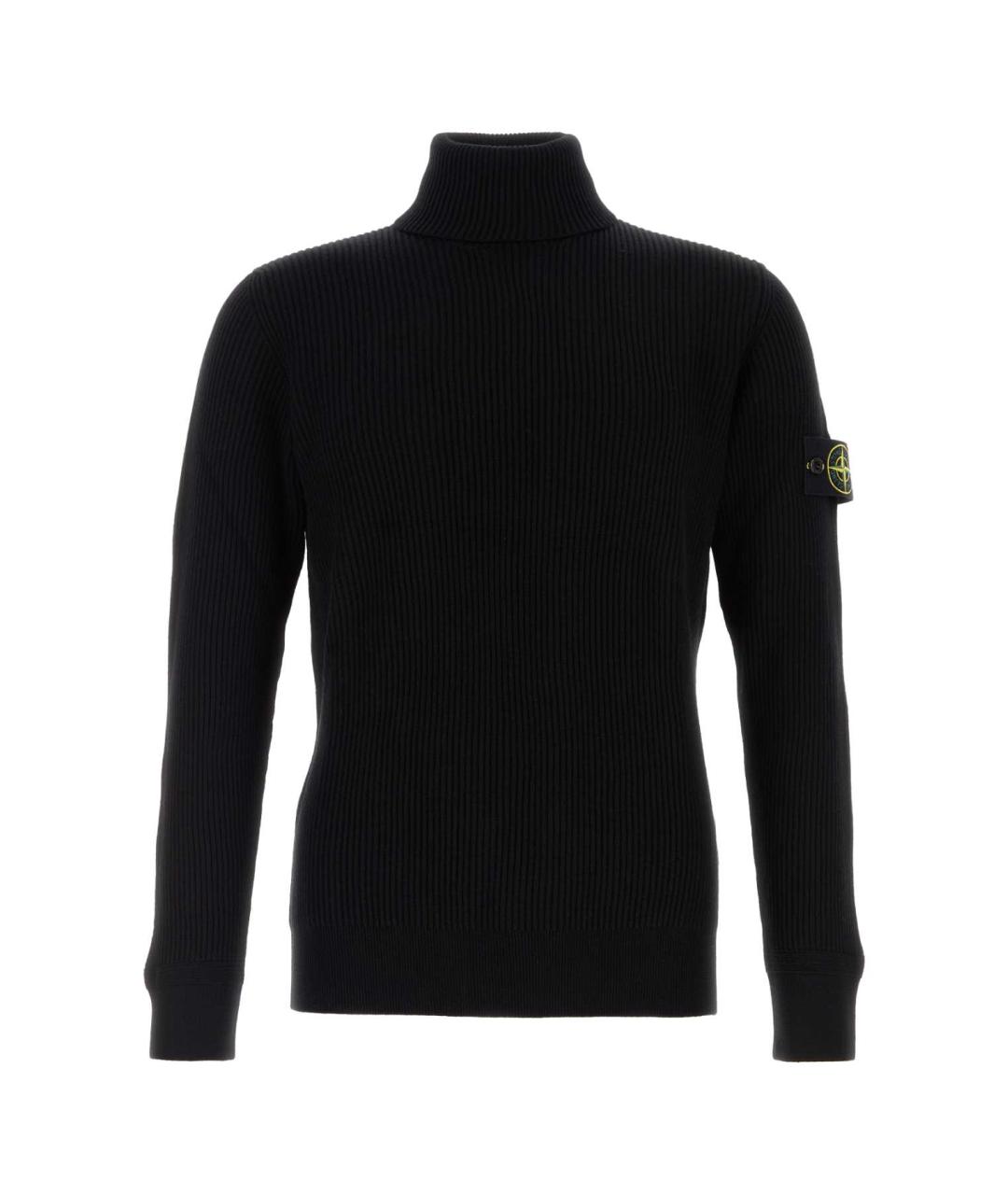 STONE ISLAND Черный шерстяной джемпер / свитер, фото 1