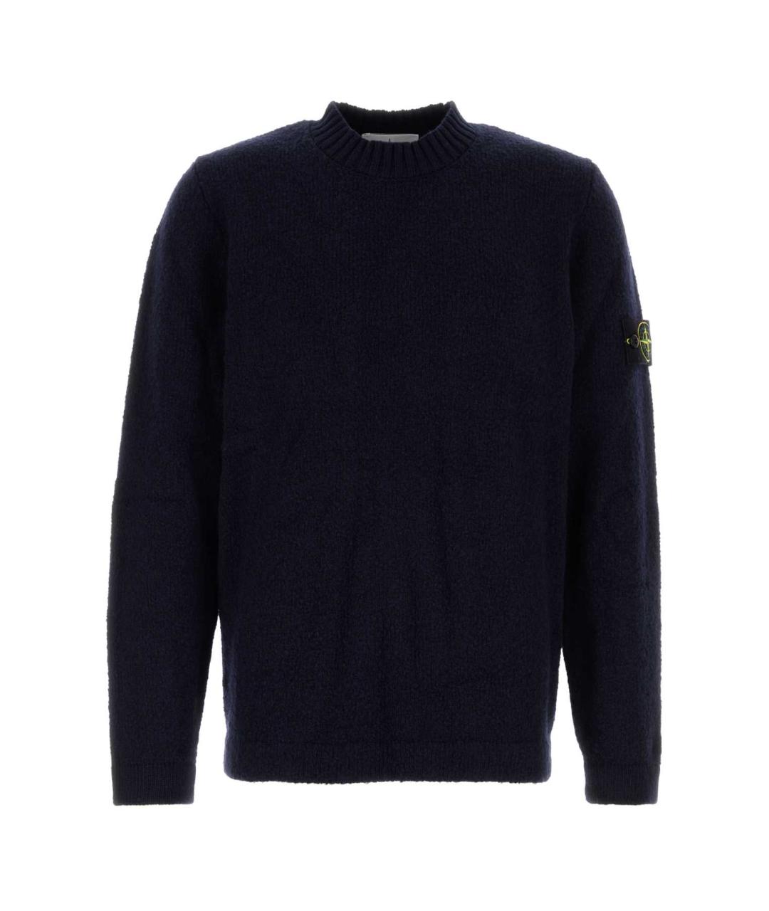 STONE ISLAND Темно-синий шерстяной джемпер / свитер, фото 1