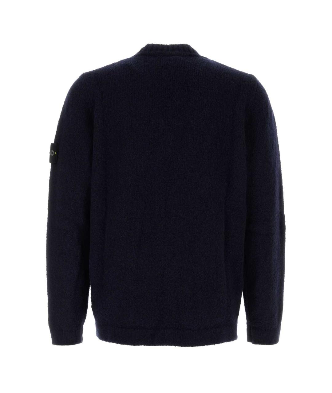 STONE ISLAND Темно-синий шерстяной джемпер / свитер, фото 2