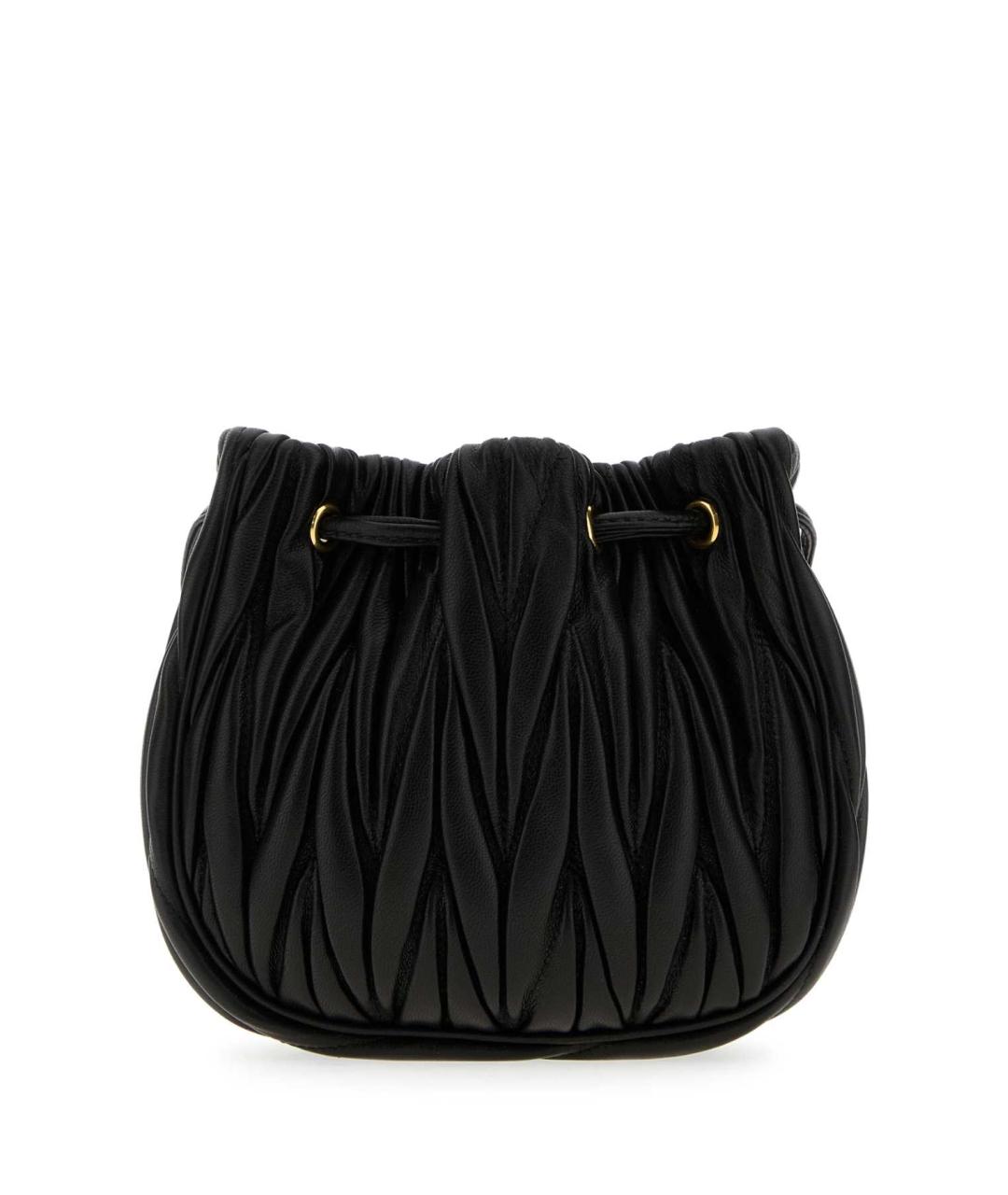 MIU MIU Черная кожаная косметичка, фото 3