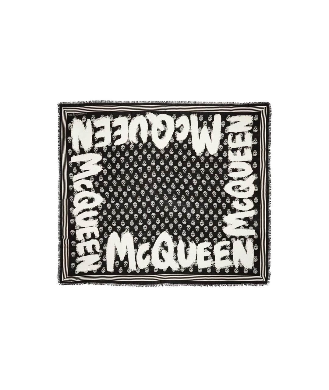 ALEXANDER MCQUEEN Черный шарф, фото 1