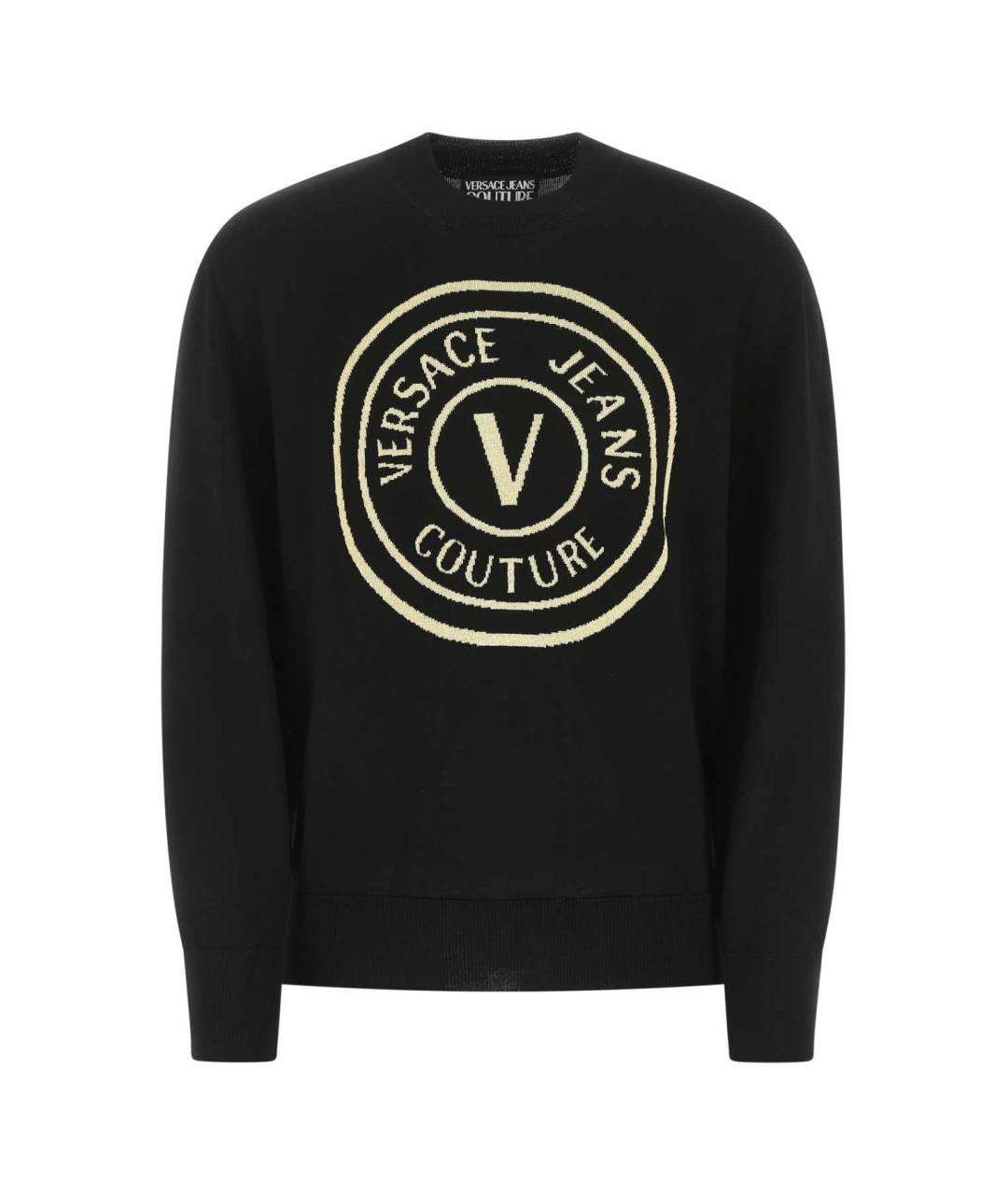 VERSACE JEANS COUTURE Черный шерстяной джемпер / свитер, фото 1
