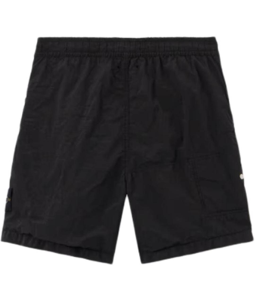 STONE ISLAND Черные шорты, фото 2