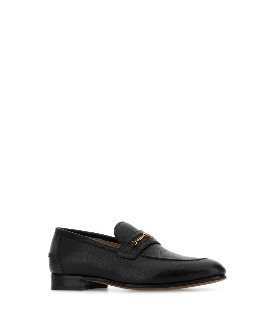 VALENTINO Черные кожаные лоферы, фото 2