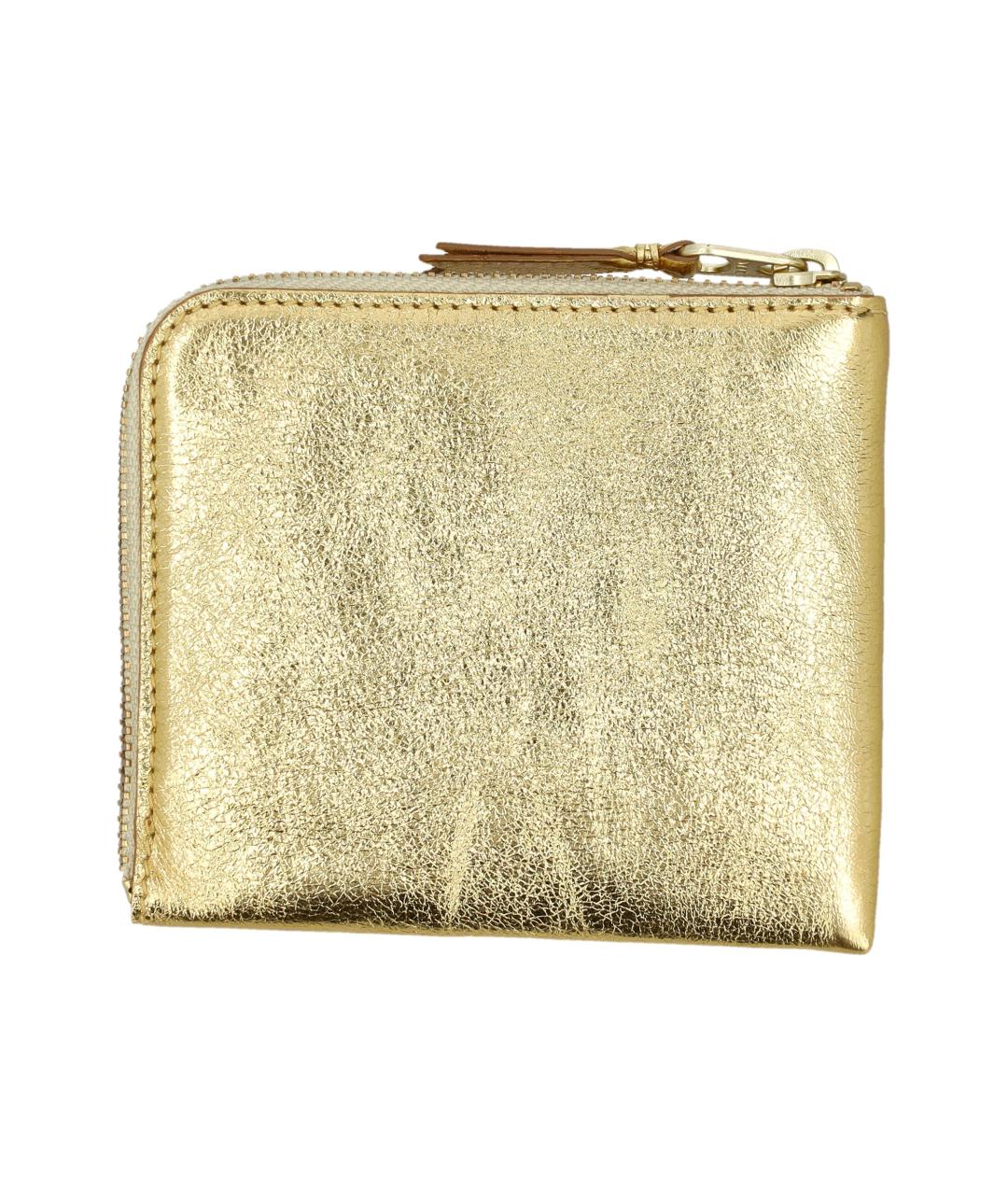 COMME DES GARÇONS WALLET Золотой кожаный кошелек, фото 2