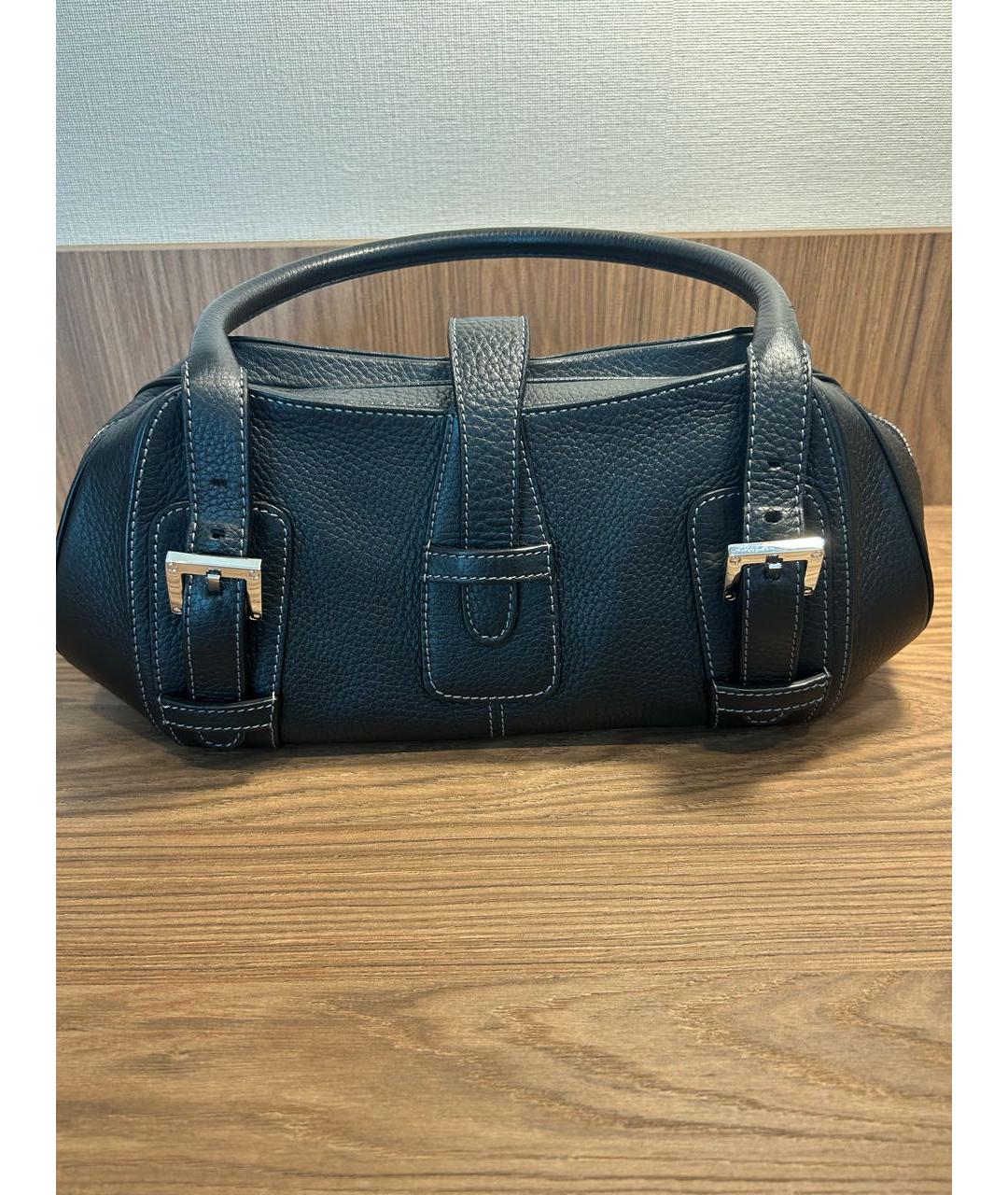 LOEWE Черная кожаная сумка тоут, фото 3
