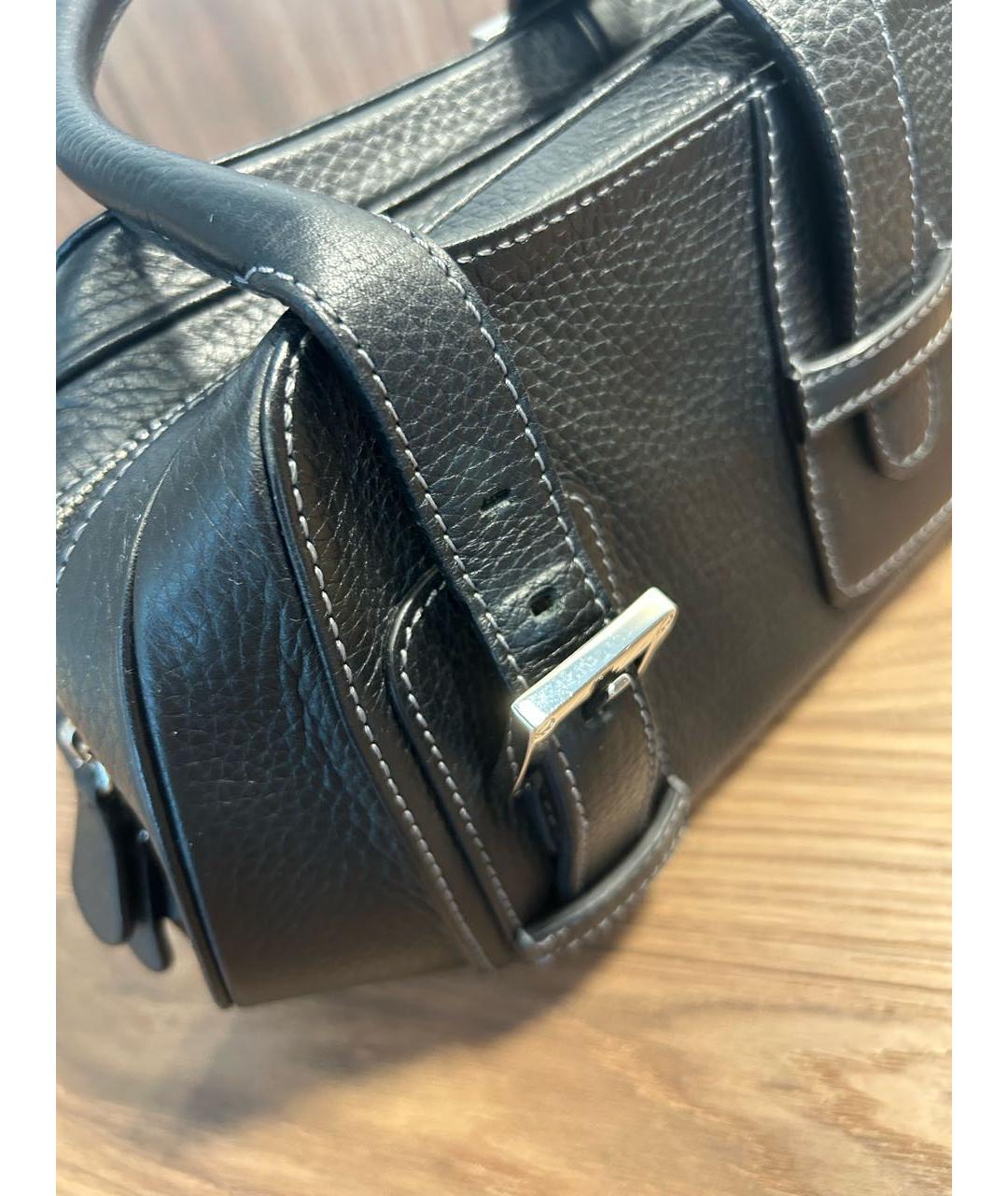 LOEWE Черная кожаная сумка тоут, фото 2