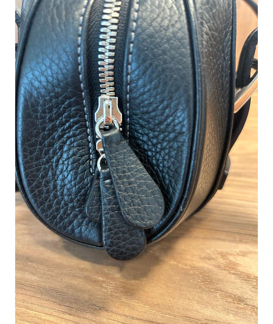 LOEWE Черная кожаная сумка тоут, фото 7