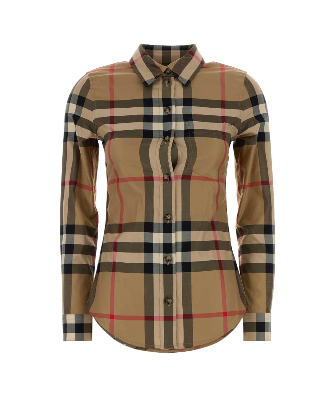 BURBERRY Бежевая хлопковая рубашка, фото 1