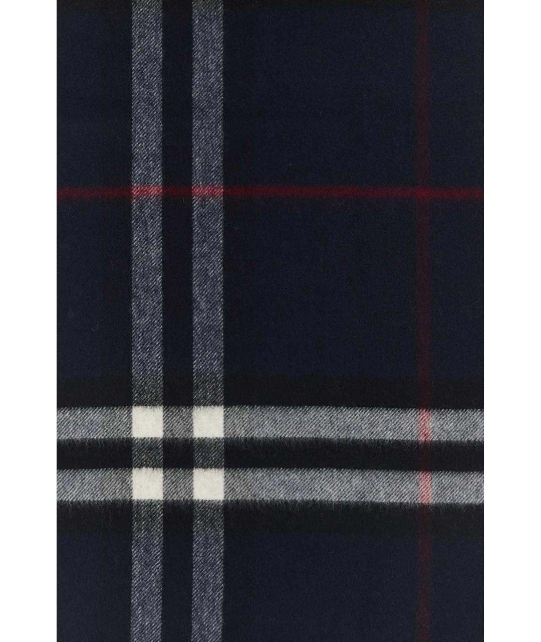 BURBERRY Темно-синий кашемировый шарф, фото 3