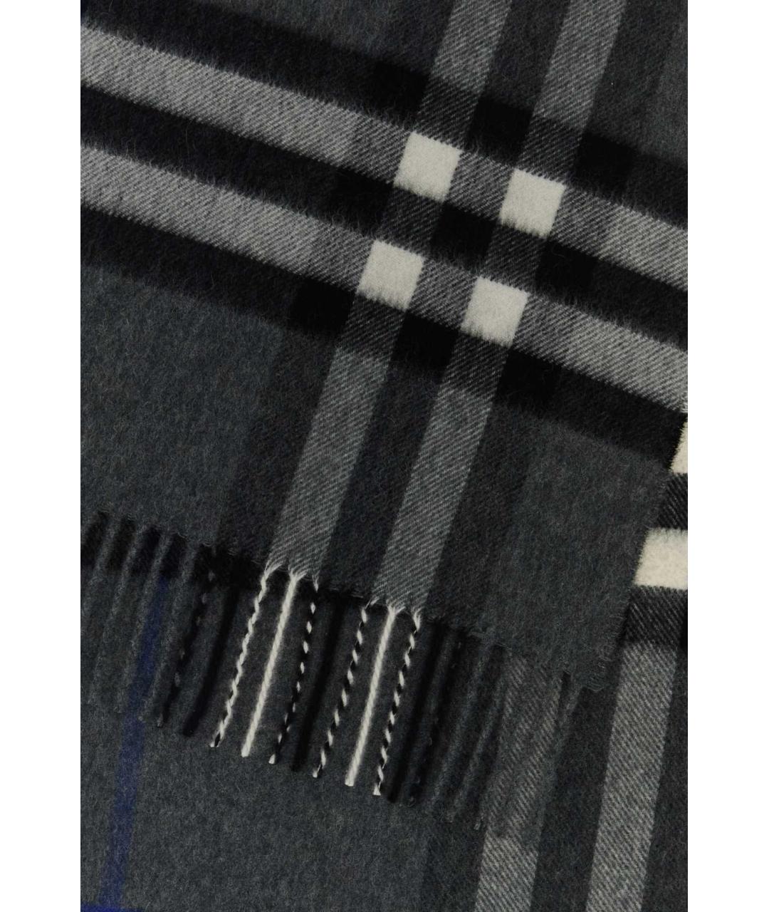 BURBERRY Антрацитовый кашемировый шарф, фото 2