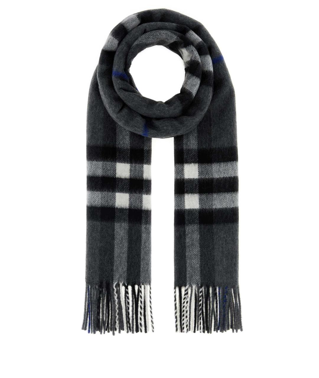 BURBERRY Антрацитовый кашемировый шарф, фото 1