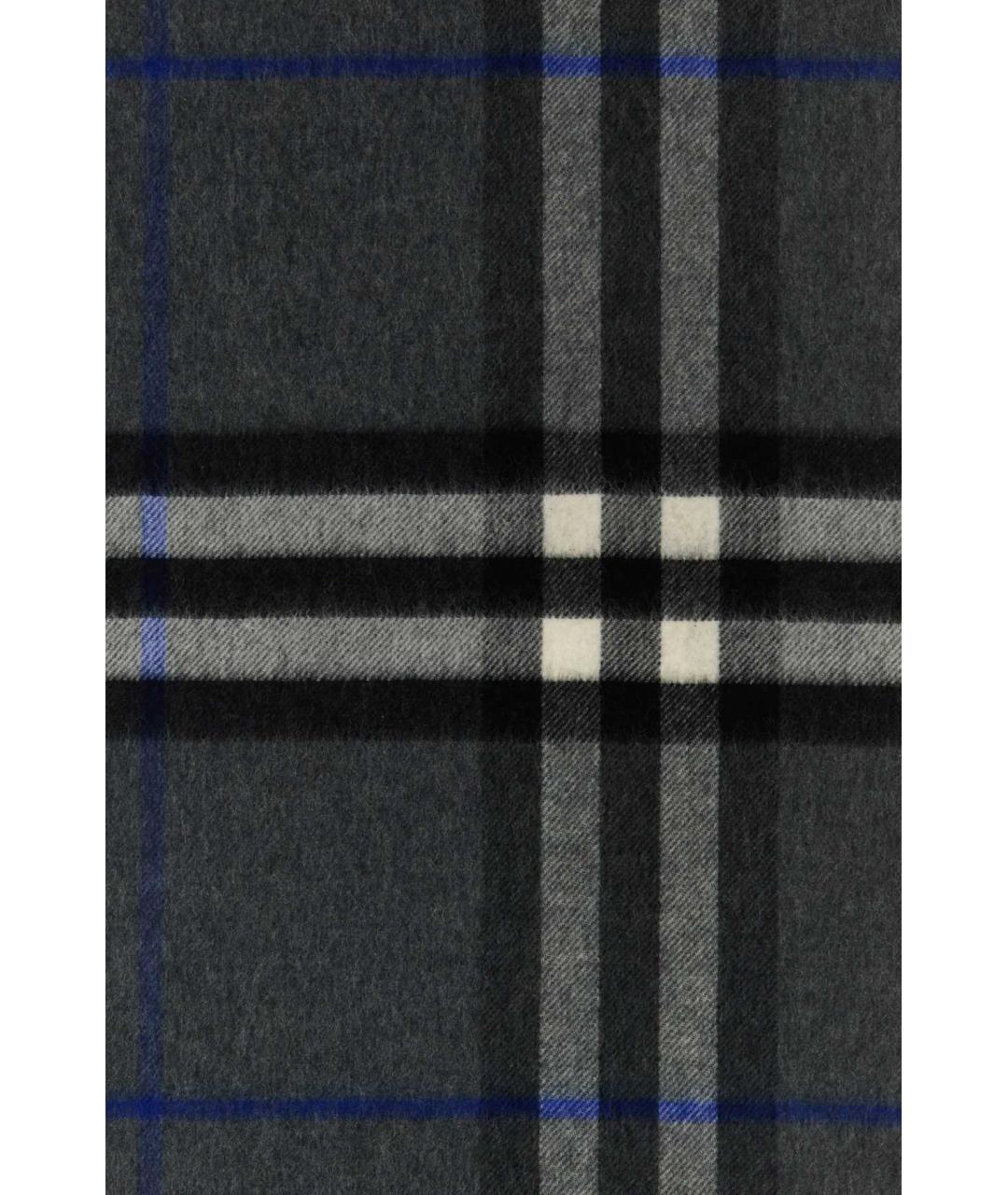BURBERRY Антрацитовый кашемировый шарф, фото 3
