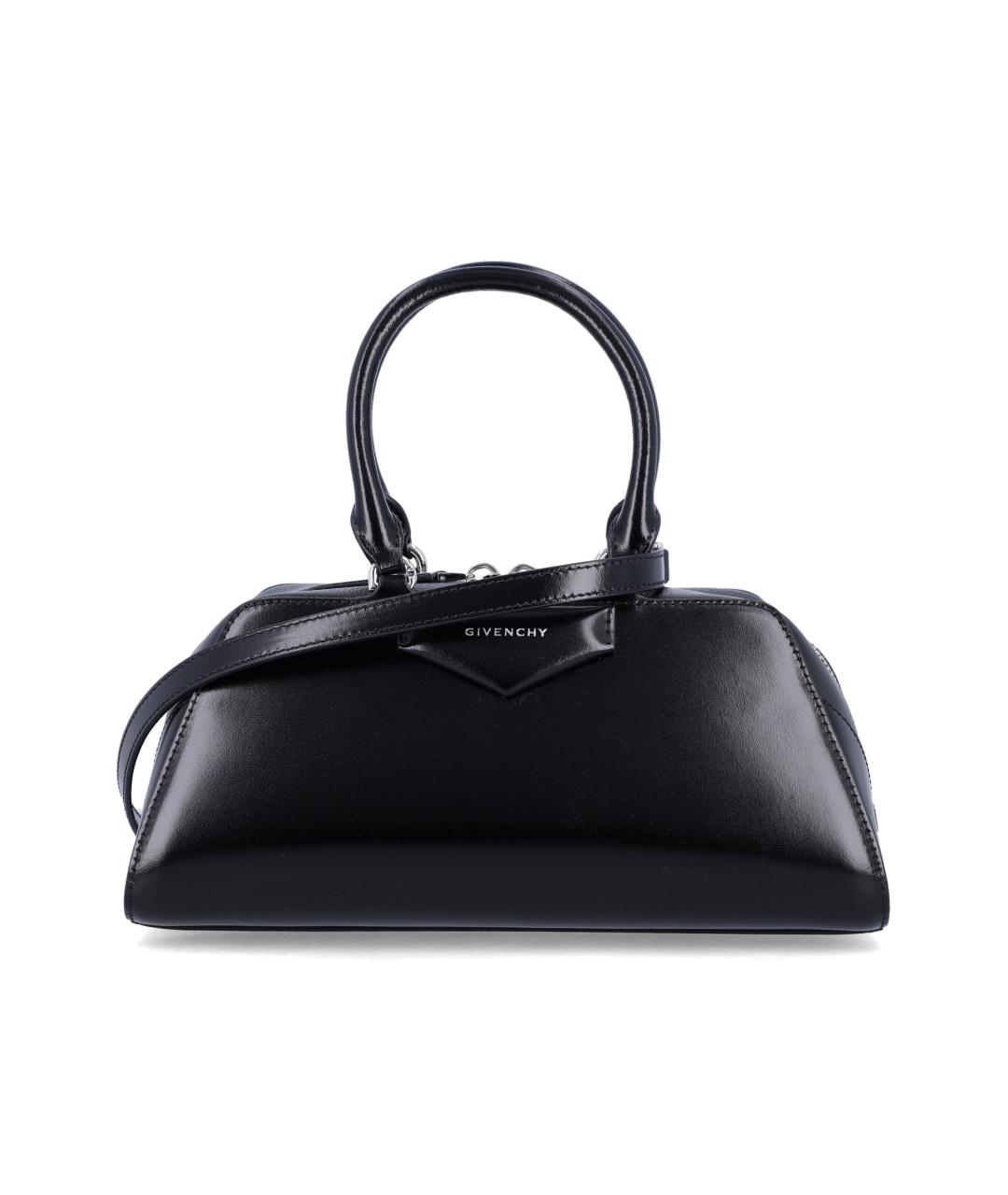 GIVENCHY Черная кожаная сумка с короткими ручками, фото 1