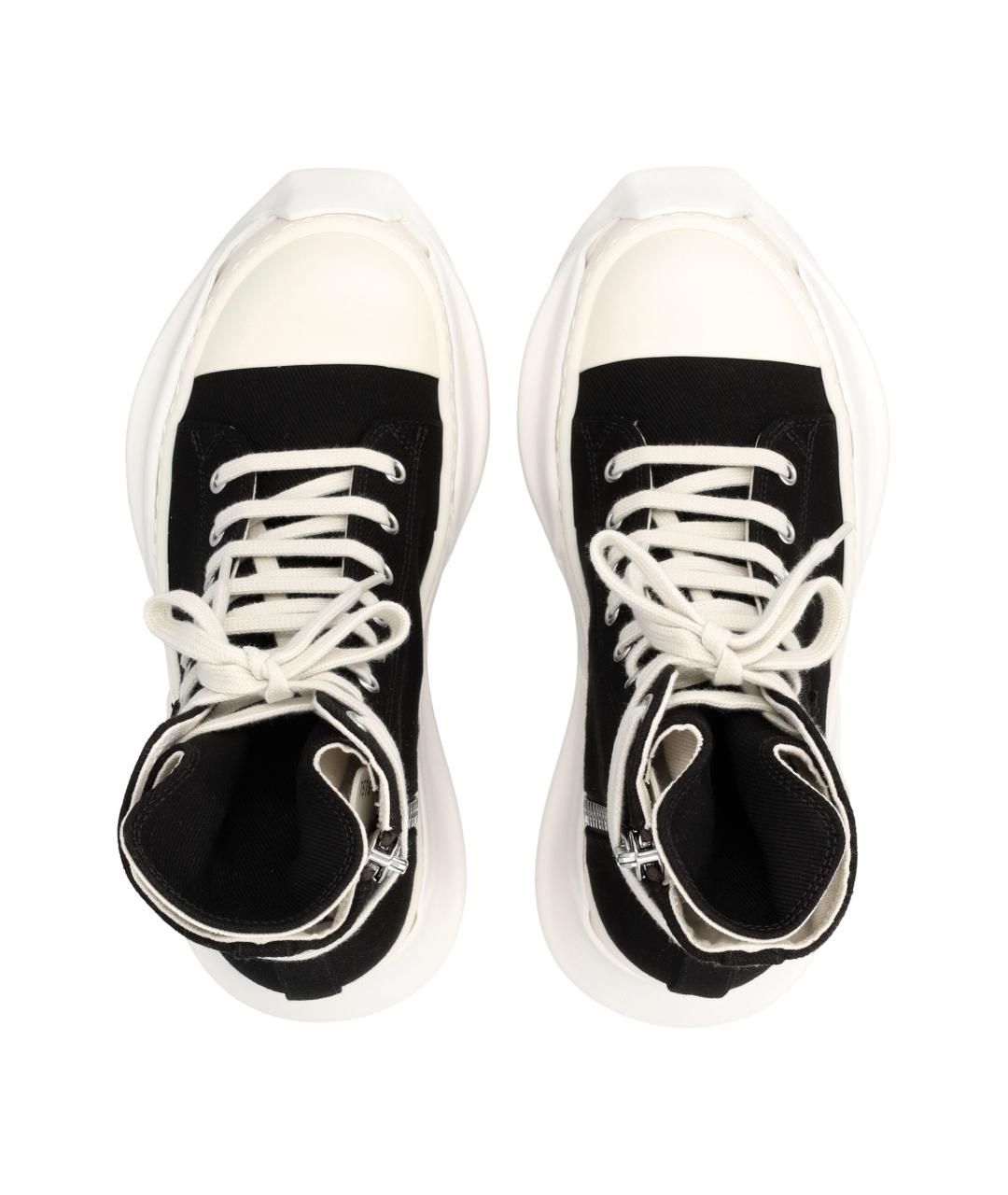 RICK OWENS DRKSHDW Черные текстильные кеды, фото 2