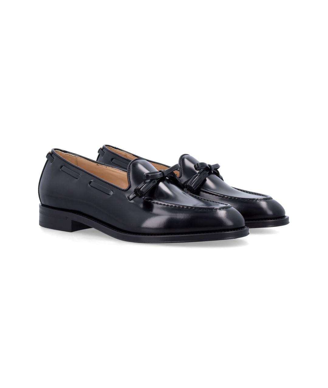 VALENTINO Черные кожаные лоферы, фото 2