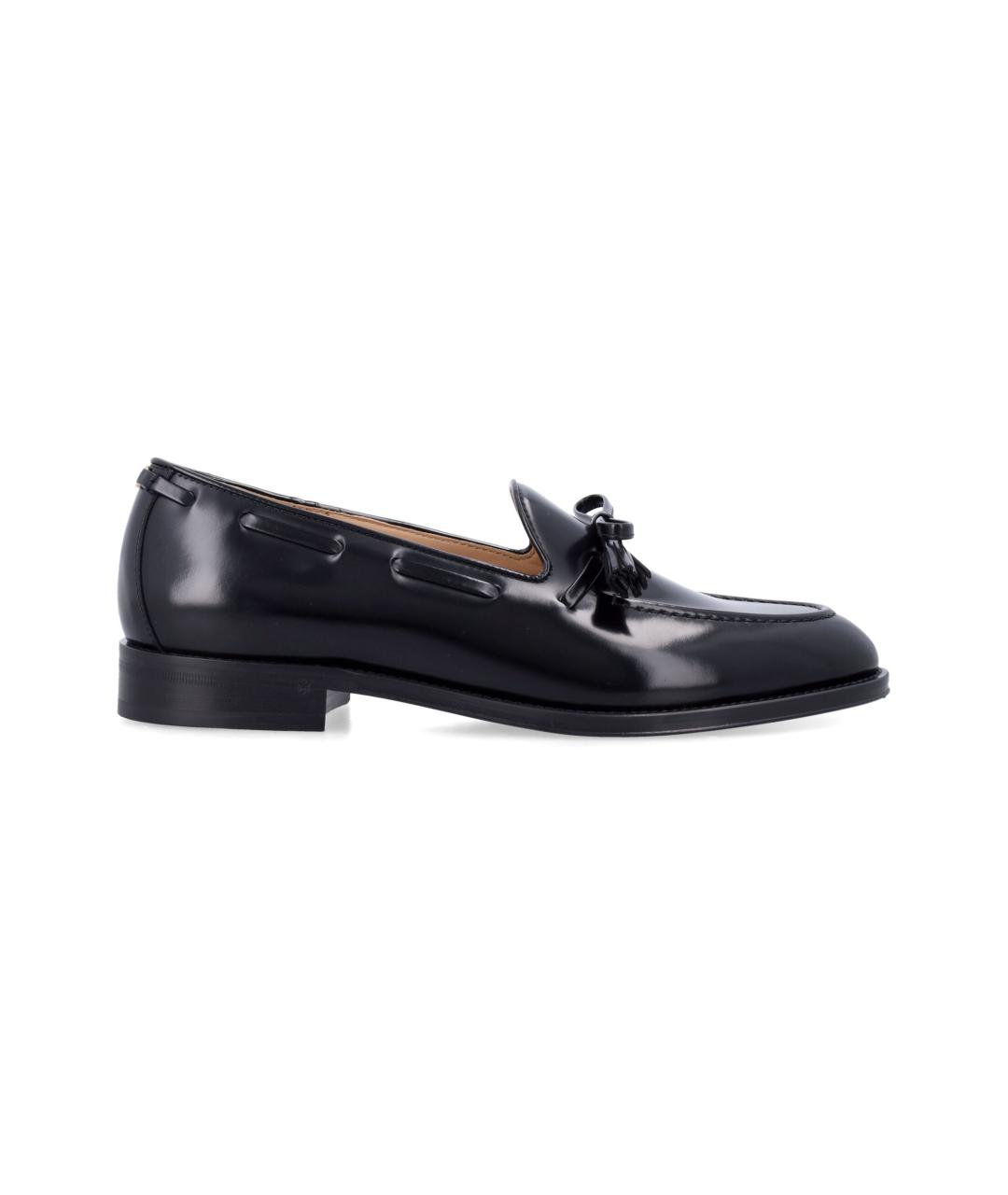 VALENTINO Черные кожаные лоферы, фото 1