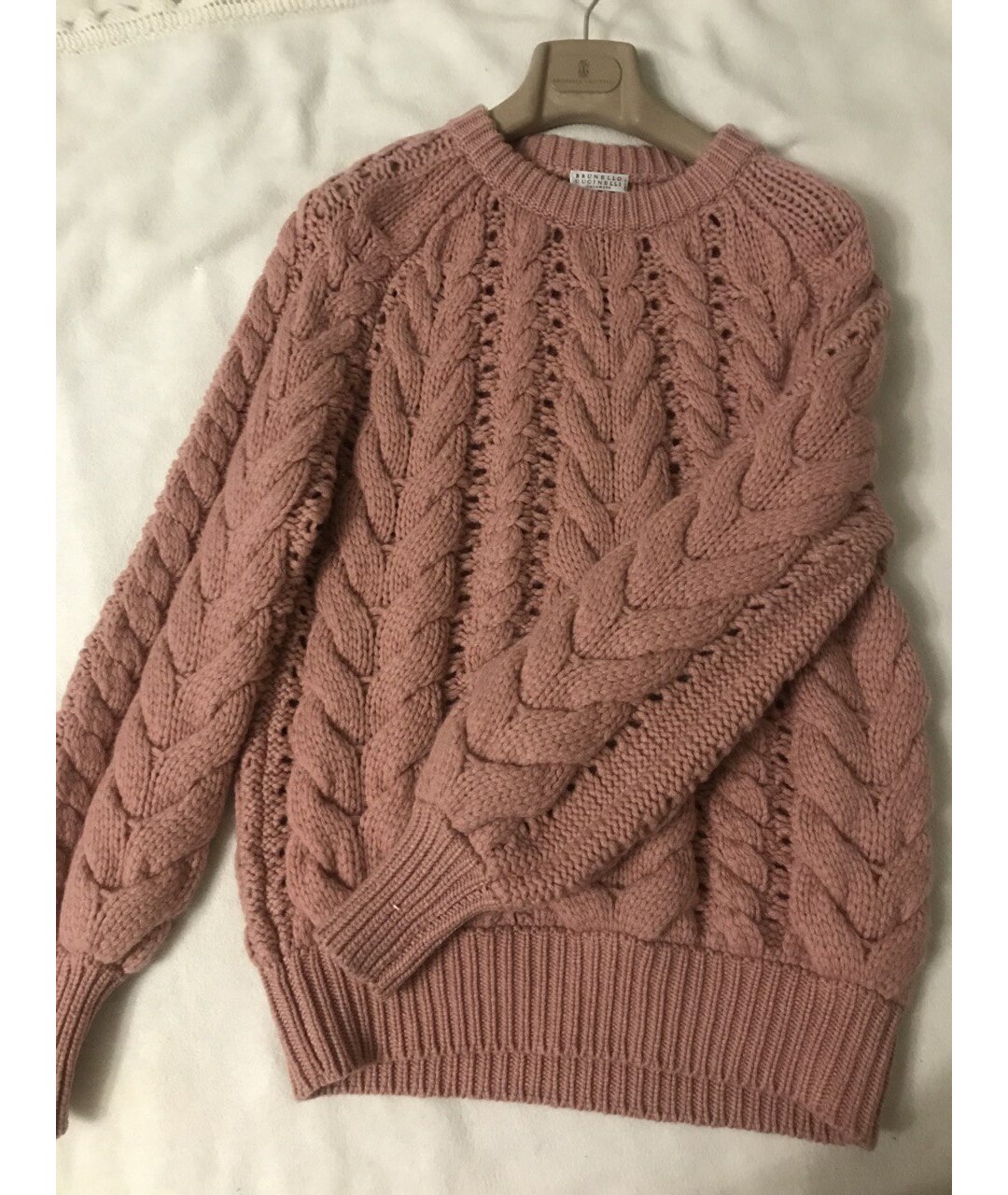 BRUNELLO CUCINELLI Розовый кашемировый джемпер / свитер, фото 4