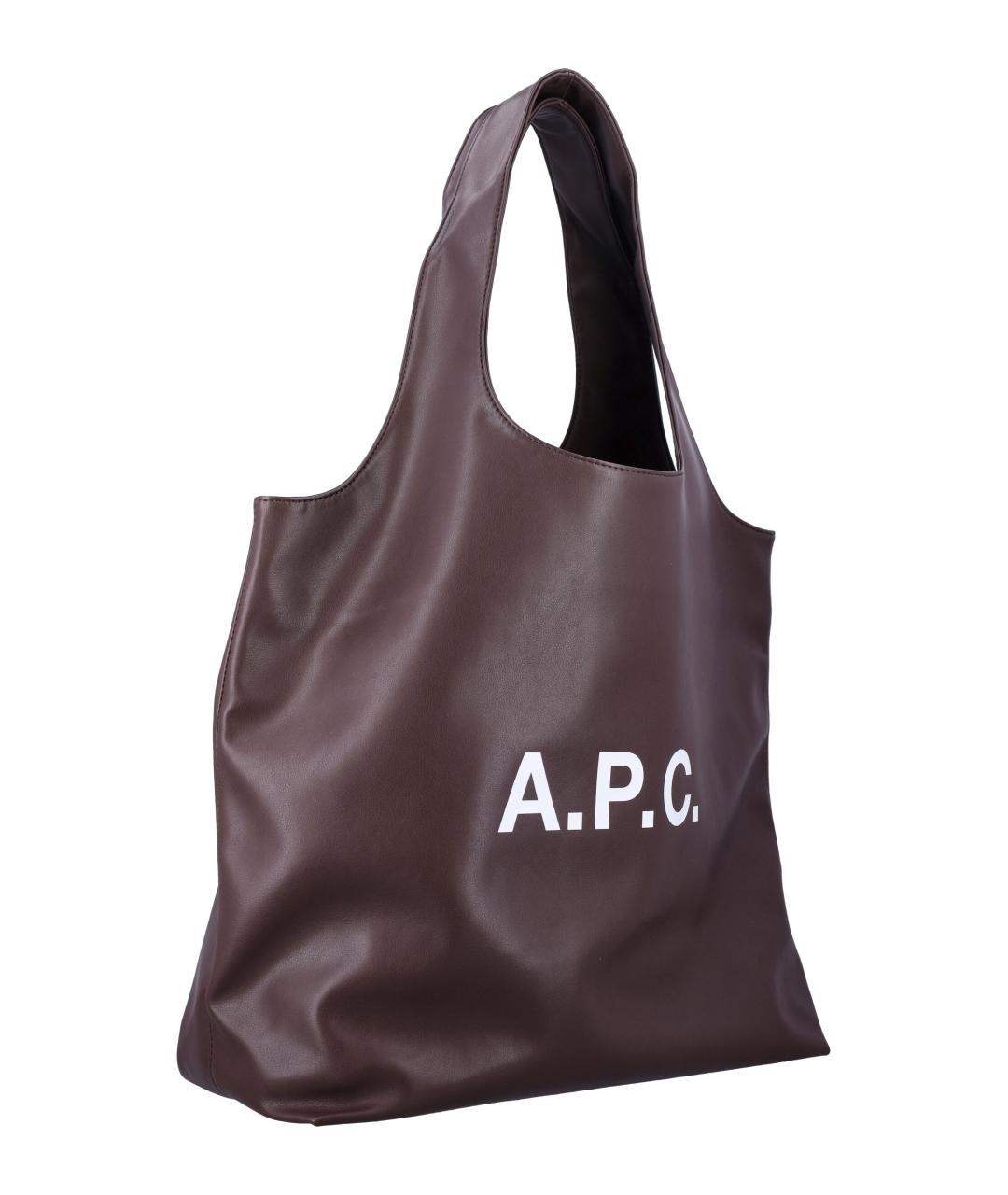 A.P.C. Коричневая сумка тоут, фото 2