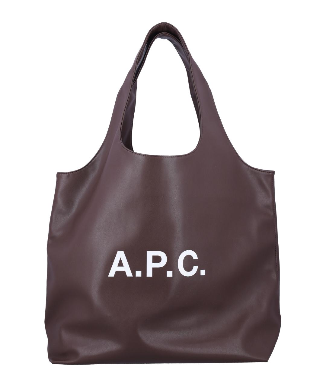 A.P.C. Коричневая сумка тоут, фото 1
