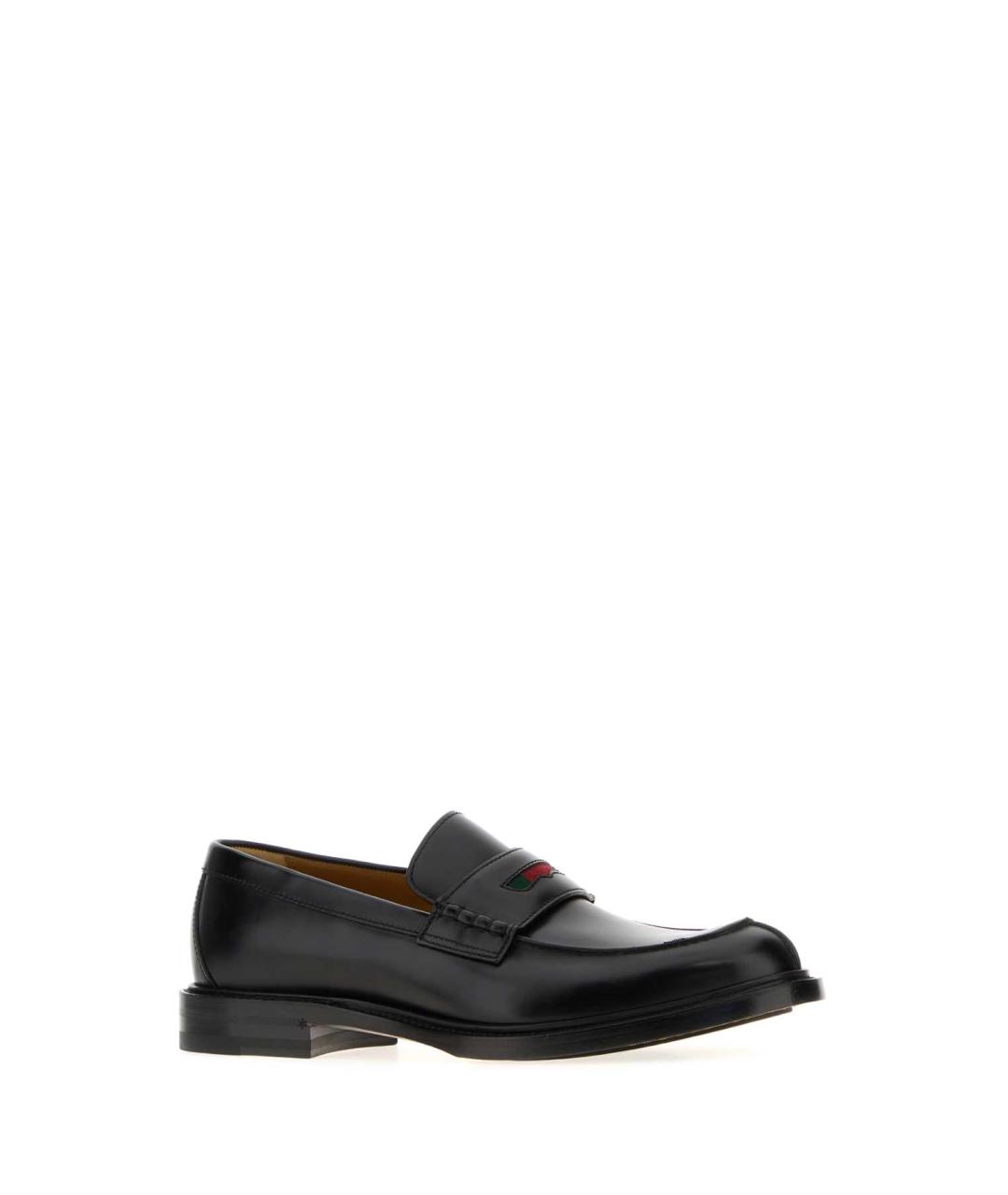 GUCCI Черные кожаные лоферы, фото 2