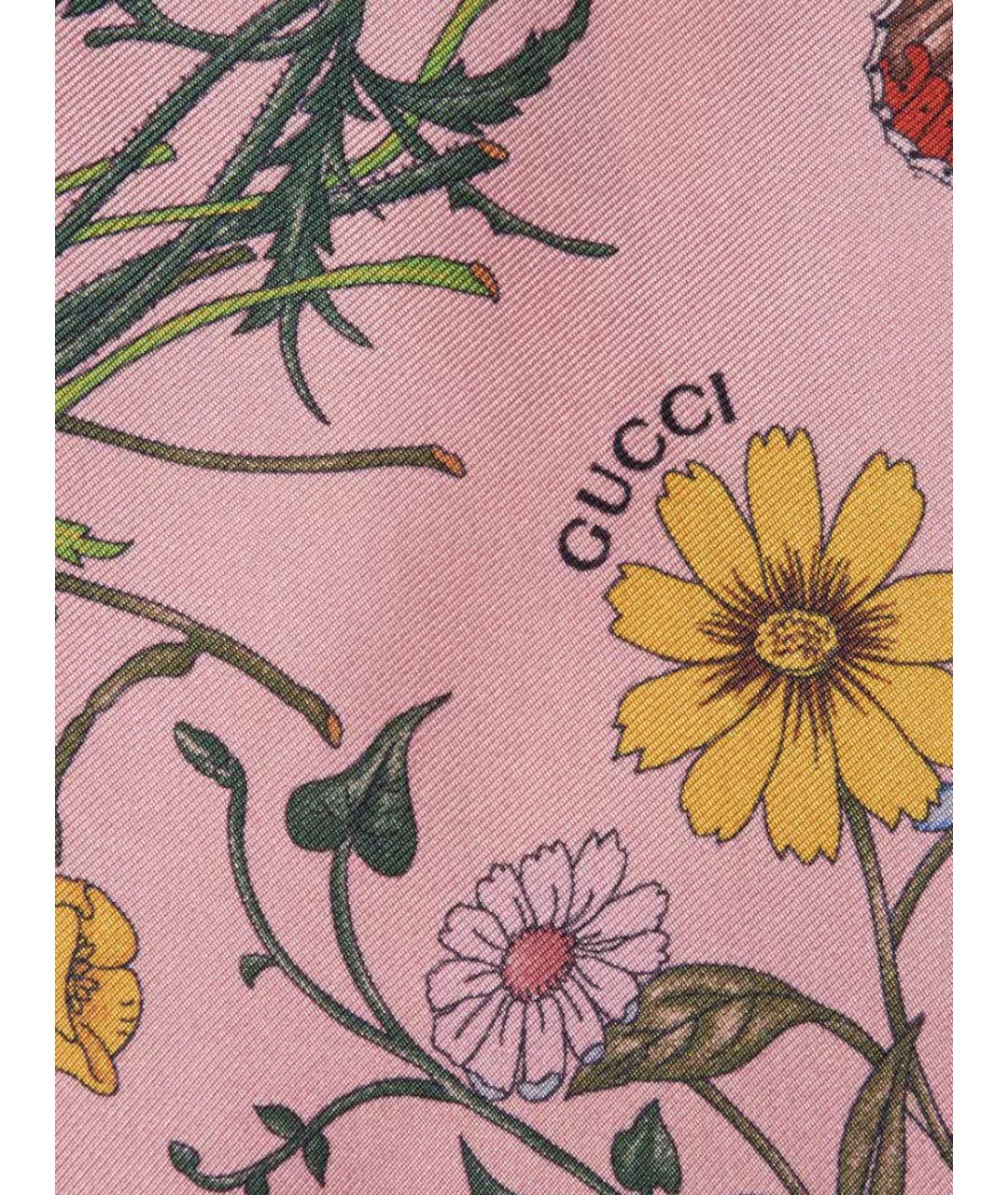 GUCCI Розовое шелковое повседневное платье, фото 5