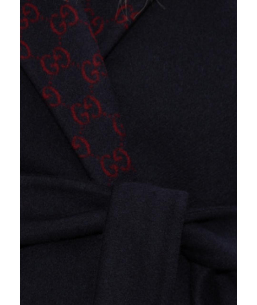GUCCI Темно-синее шерстяное пальто, фото 4