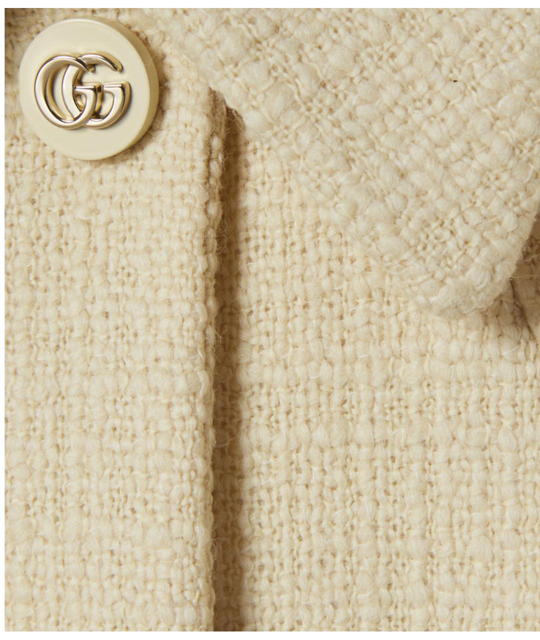 GUCCI Бежевое шерстяное пальто, фото 2
