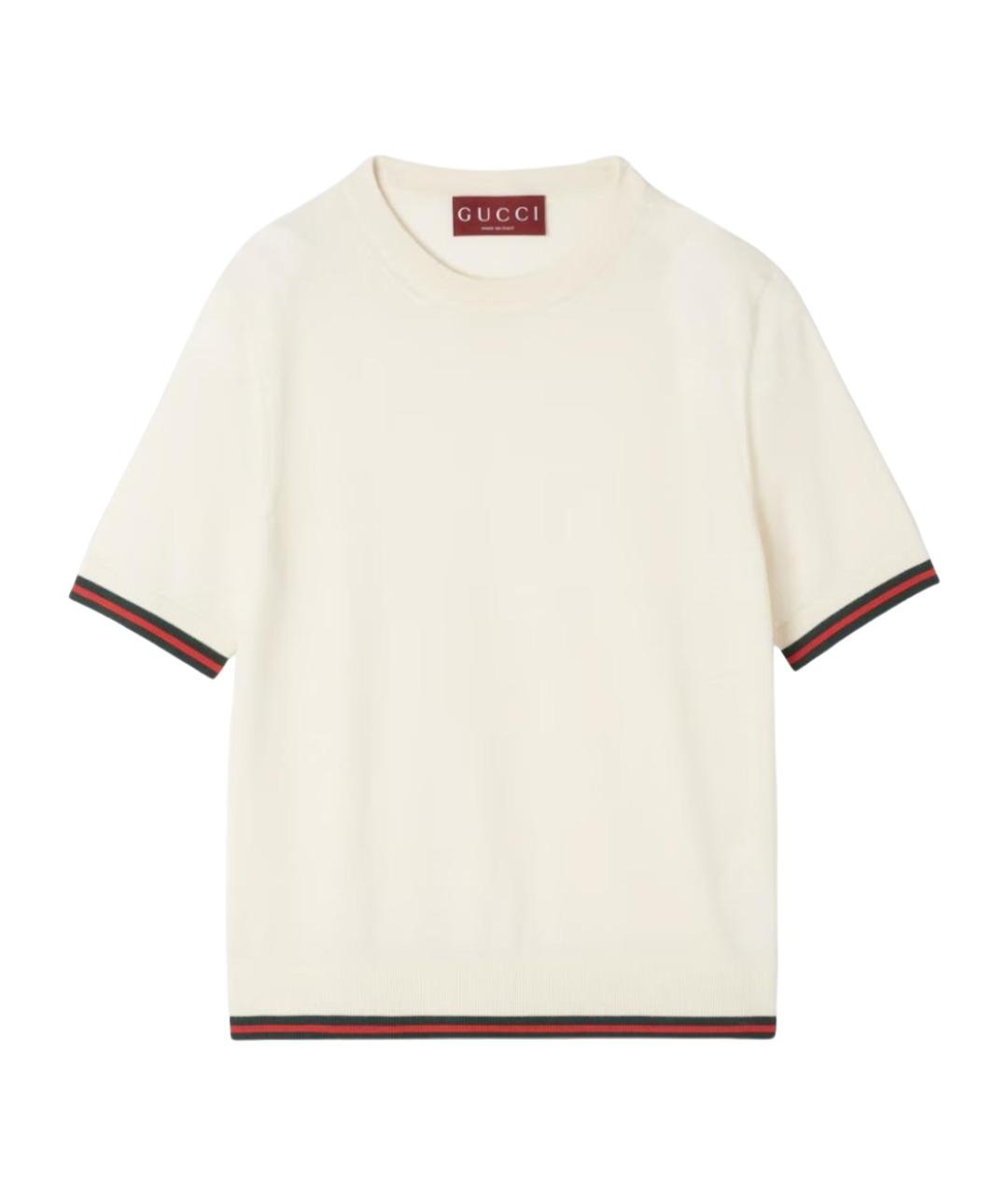GUCCI Белый кашемировый джемпер / свитер, фото 1