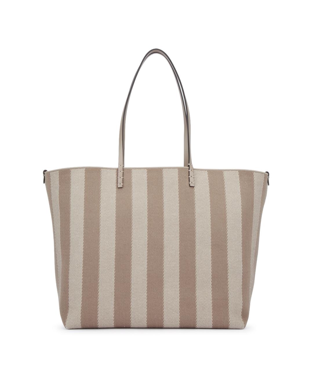 FENDI Бежевая хлопковая пляжная сумка, фото 1