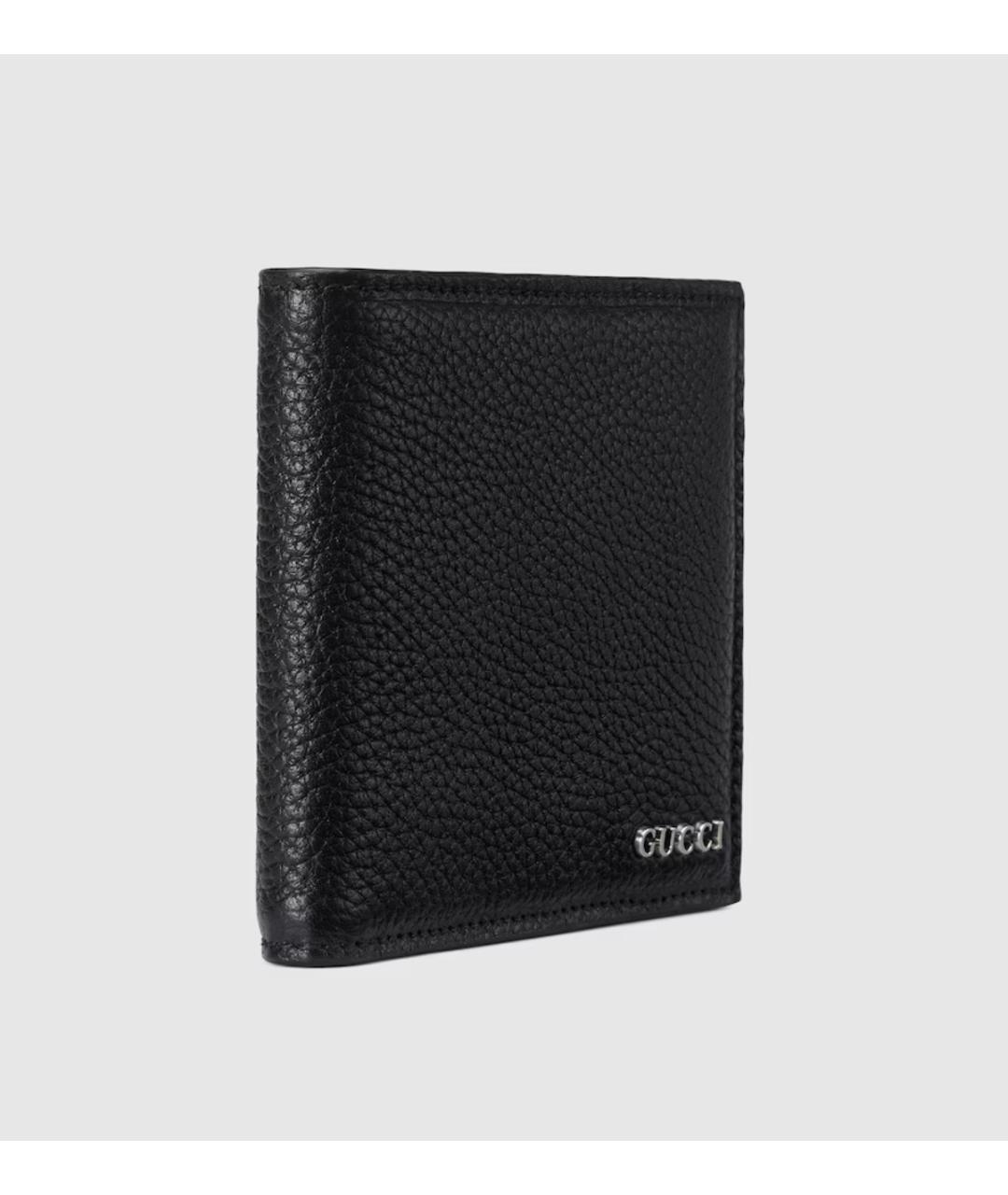 GUCCI Черный кожаный кошелек, фото 4