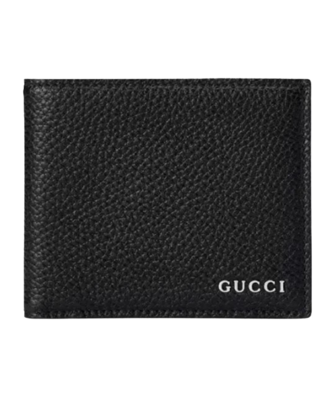 GUCCI Черный кожаный кошелек, фото 1