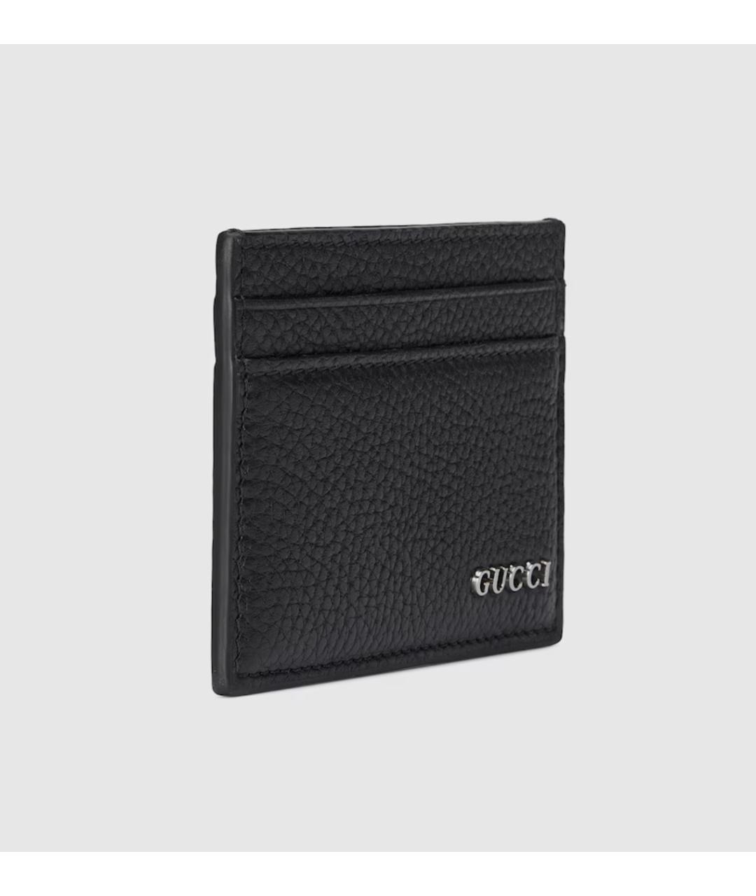 GUCCI Черный кожаный кардхолдер, фото 3