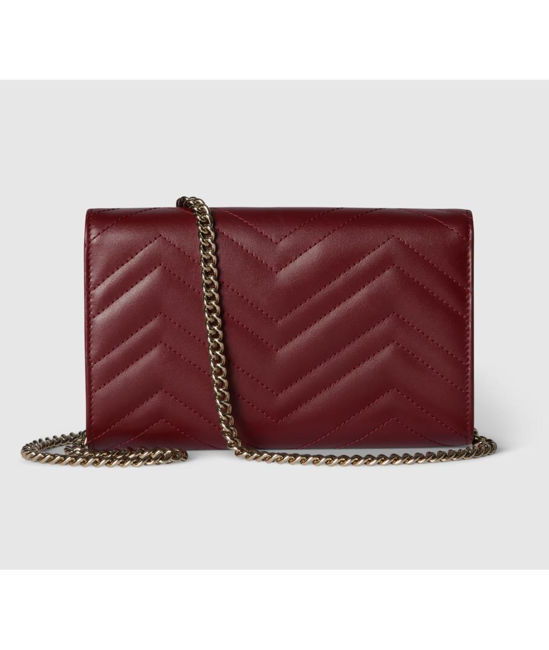 GUCCI Бордовый кожаный кошелек, фото 2