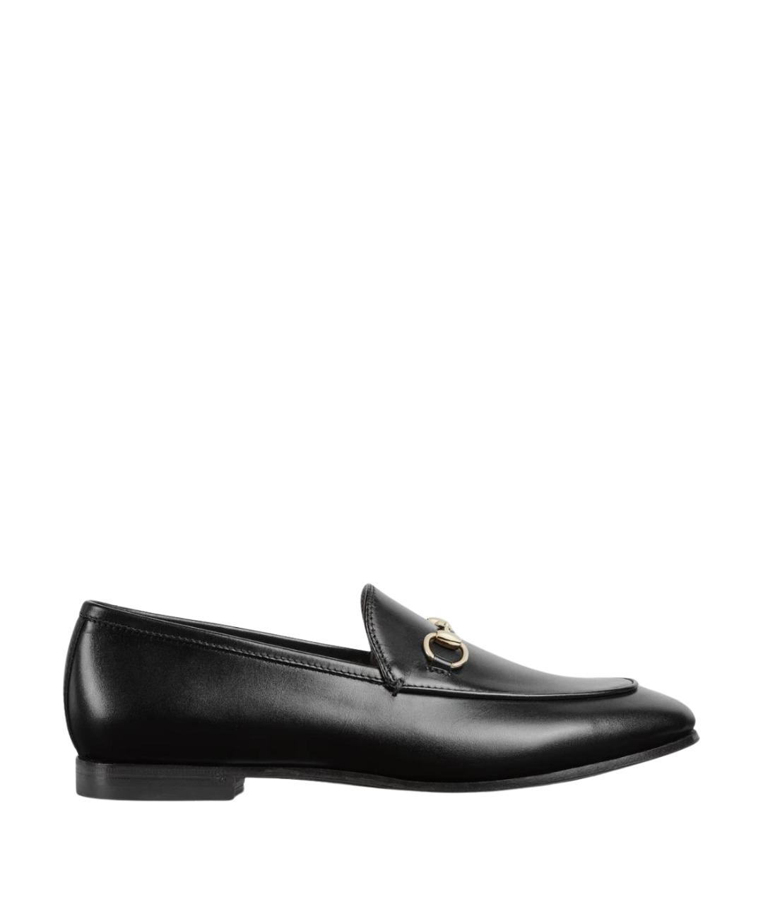 GUCCI Черные кожаные лоферы, фото 1