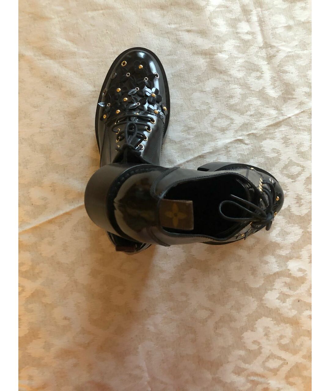 LOUIS VUITTON PRE-OWNED Черные кожаные ботинки, фото 8