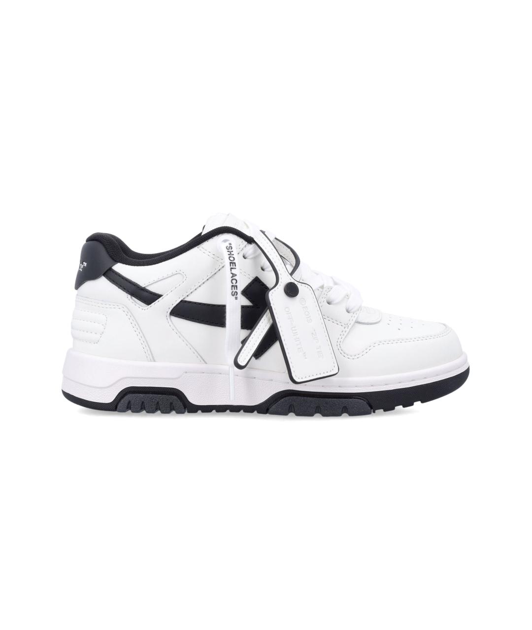 OFF-WHITE Белые синтетические кеды, фото 1
