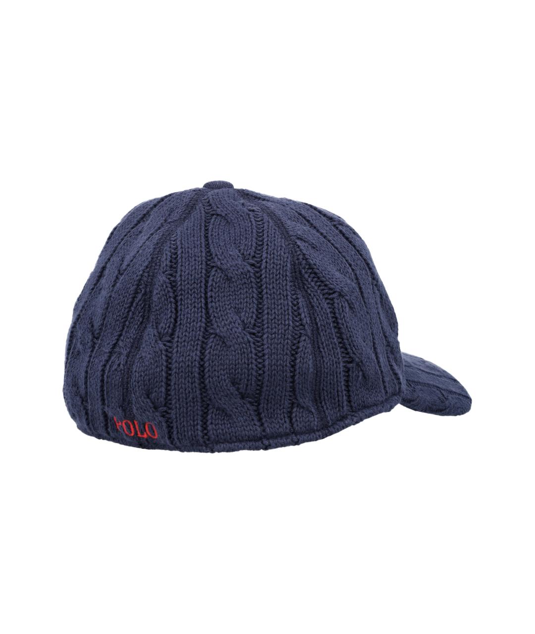 POLO RALPH LAUREN Темно-синяя хлопковая кепка, фото 2